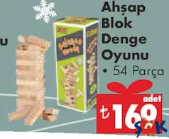 AHŞAP BLOK DENGE OYUNU 54 PARÇA fiyat ve kampanya bilgisi